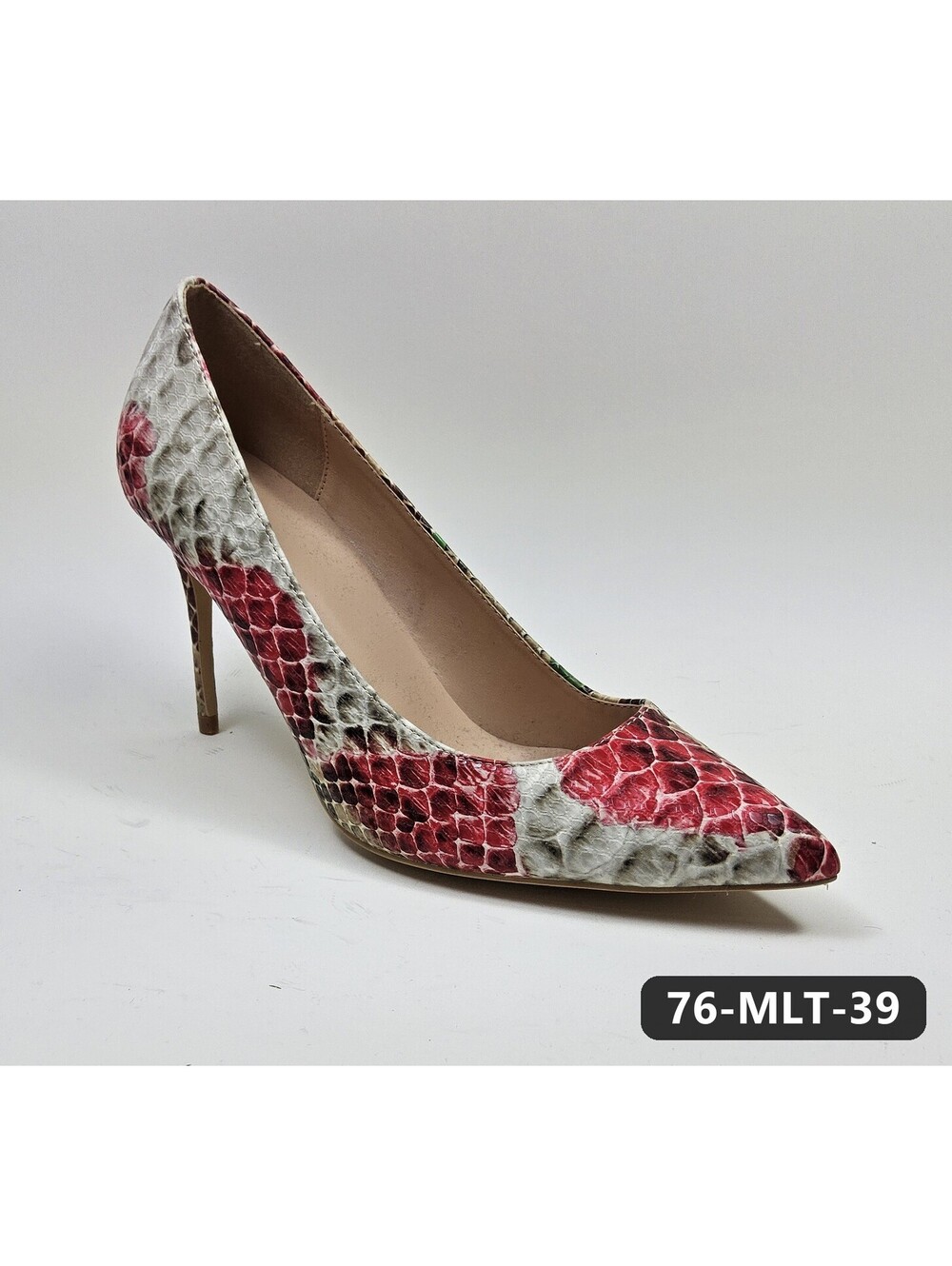 Women's Multicolor Snake-Print Stiletto Pumps